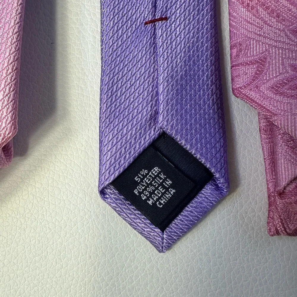 **5 Pack NEW Men’s Tommy Hilfiger Elegant Tie Collection - Pink and Purple - Picture 2 of 3